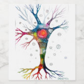 Pyramidenneuron im Neocortex Weinetikett (Einzelnes Label)