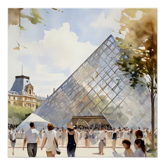 Pyramidenposter des Louvre Parisien Poster (Vorderseite)