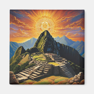 Pyramidenschritte bis zum Sun Königreich Magnet