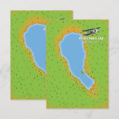 Pyramidensee Nevada USA Karte (Vorne/Hinten)