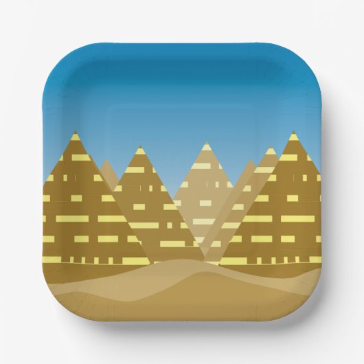 Pyramidenstadt Pappteller (Vorderseite)