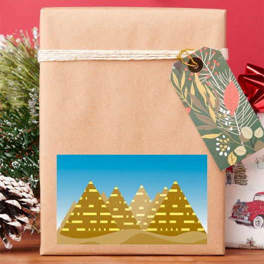 Pyramidenstadt Rechteckiger Aufkleber