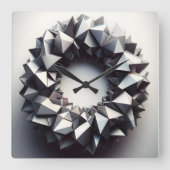 pyramides ring quadratische wanduhr (Vorderseite)
