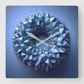 pyramides wheel quadratische wanduhr (Vorderseite)