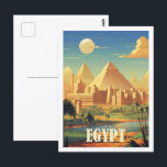 Pyramids Ägypten Berühmter Reiseort Postkarte<br><div class="desc">Pyramiden Ägypten Vintag Berühmter Reiseort</div>
