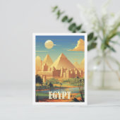 Pyramids Ägypten Berühmter Reiseort Postkarte (Stehend Vorderseite)