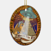 Pyramids Alien Spaceship Keramik Ornament (Rechts)