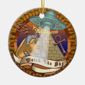 Pyramids Alien Spaceship Keramik Ornament (Vorne)