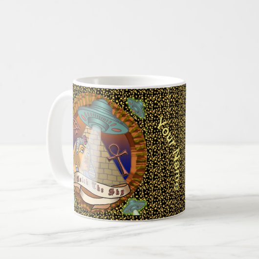 Pyramids Alien Spaceship-Tasse Kaffeetasse (Vorderseite Links)