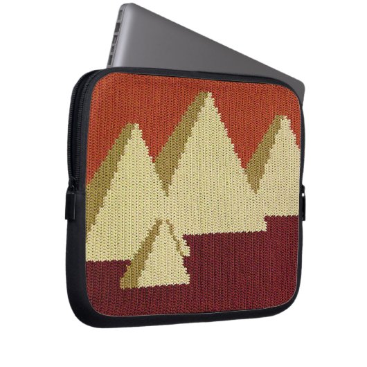 Pyramids Artisan Crochet Print Electronics Bag Laptopschutzhülle (Vorne Rechts)