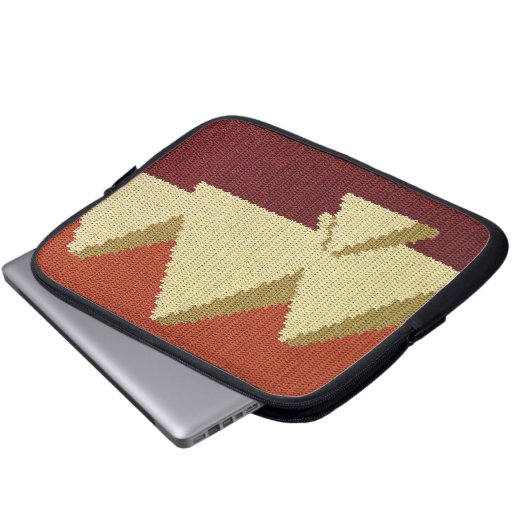 Pyramids Artisan Crochet Print Electronics Bag Laptopschutzhülle (Vorne Knopf)