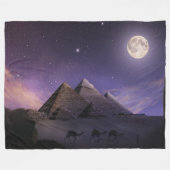 PYRAMIDS IM MOONLIGHT FLEECEDECKE (Vorderseite (Horizontal))
