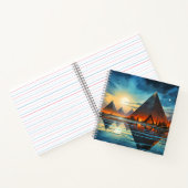 Pyramids Mystic Concept Abstrakte Farbenpracht Notizblock (Innenseite)
