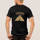 Pyramids Never Fall Minimal Egypt T-Shirt Tri-Blend Shirt (Rückseite)