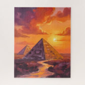 Pyramids of Egypt Sunset Travel Puzzle (Vertikal)