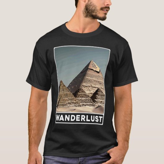Pyramids of Giza Cairo Egypt Wanderlust T-Shirt (Vorderseite)