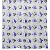 Pyramids Pattern Geometry Mathematiker Lehrer Duschvorhang (Vorderseite)