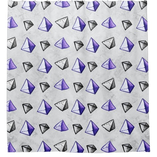 Pyramids Pattern Geometry Mathematiker Lehrer Duschvorhang (Vorderseite)