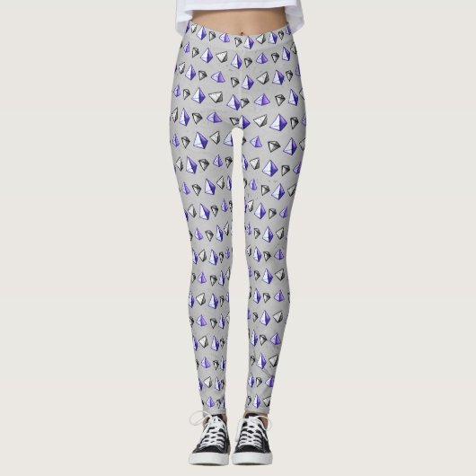Pyramids Pattern Geometry Mathematiker Lehrer Leggings (Vorderseite)