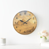 Pyramids Wall Clock — Ancient Landscape Design Große Wanduhr (Zuhause)