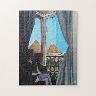 Pyramisa Hotel Gemälde von Alfred Fox Puzzle
