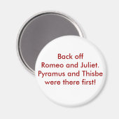 Pyramus und Thisbe Magnet (Vorderseite/Rückseite)