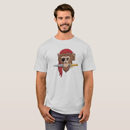 Pyrate Affe T-Shirt (Vorne ganz)