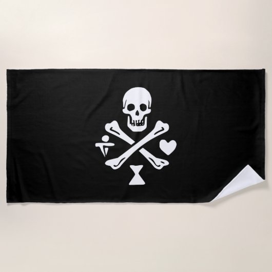 Pyrate Saga Jolly Roger Strandtuch (Vorderseite)