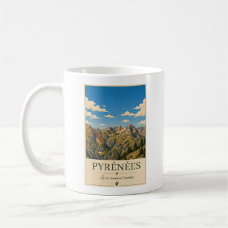 Pyrenäen Frankreich – Alpines Illustrated Landscap Kaffeetasse