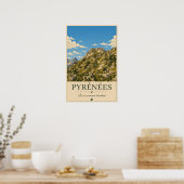 Pyrenäen Frankreich – Rockys illustrierter Poster (Küche)