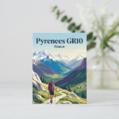Pyrenäen GR10 Frankreich Postkarte (Stehend Vorderseite)