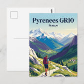 Pyrenäen GR10 Frankreich Postkarte (Vorne/Hinten)