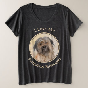 Pyrenäen-Hirtengemälde - Niedliche Original-Hundek Große Größe T-Shirt