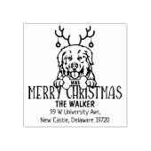 Pyrenäen Hund Weihnachts-Rücksendeadresse Gummistempel (Prägung)