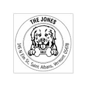 Pyrenäen Hunde-Rücksendeadresse Gummistempel (Prägung)