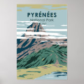 Pyrenäen Nationalpark Frankreich Vintag Poster (Vorne)