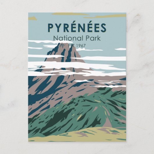 Pyrenäen Nationalpark Frankreich Vintag Postkarte (Vorderseite)