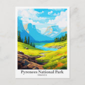 Pyrenäen Nationalpark Vintage Postkarte (Vorderseite)