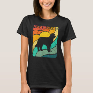 Pyrenäen-Schäferhund Vintage-Sonnenuntergang Mama T-Shirt