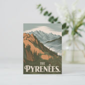 Pyrenäen Vintag Postkarte (Stehend Vorderseite)