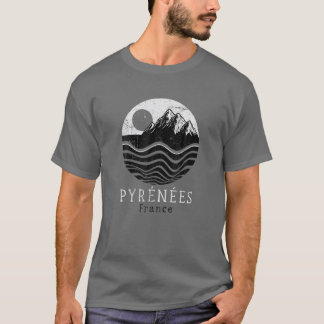 Pyrenäen Vintage Berge Wandern Camping Frankreich T-Shirt