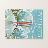 Pyrenäen zum Skifahren drucken. Puzzle (Horizontal)
