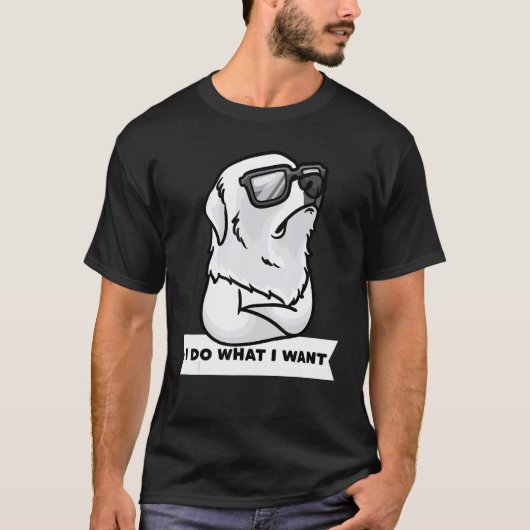 Pyrenäenberg Hund Stubborn Hund Große Pyrenäen T-Shirt (Vorderseite)