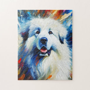 Pyrenäenberghund Acryl Druck Bunt Puzzle