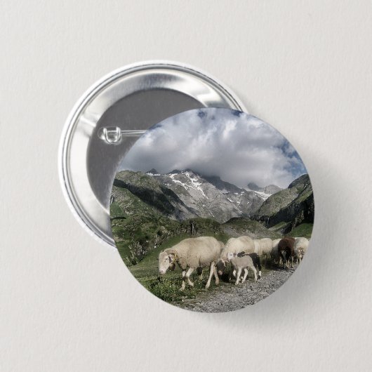 Pyrenäenlandschaft Button (Vorne & Hinten)