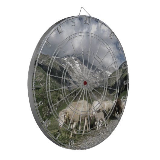 Pyrenäenlandschaft Dartscheibe (Vorderseite Links)