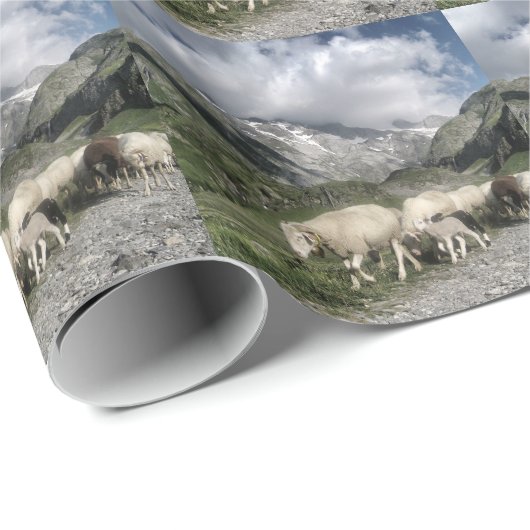 Pyrenäenlandschaft Geschenkpapier (Rolleneckpunkt)