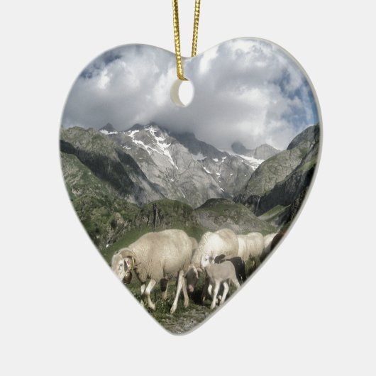 Pyrenäenlandschaft Keramikornament (Links)