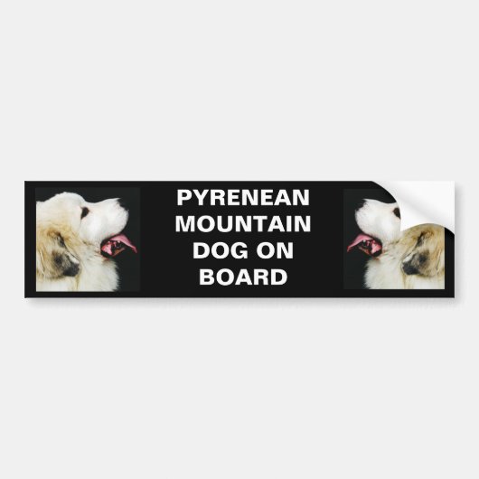 PYRENEAN GEBIRGShund AN BORD Autoaufkleber (Vorne)