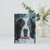 Pyrenean Mastiff Painting by Alfred Fox Postkarte (Stehend Vorderseite)